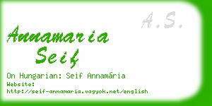 annamaria seif business card